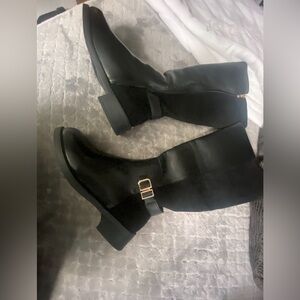 Black Knee High Boots